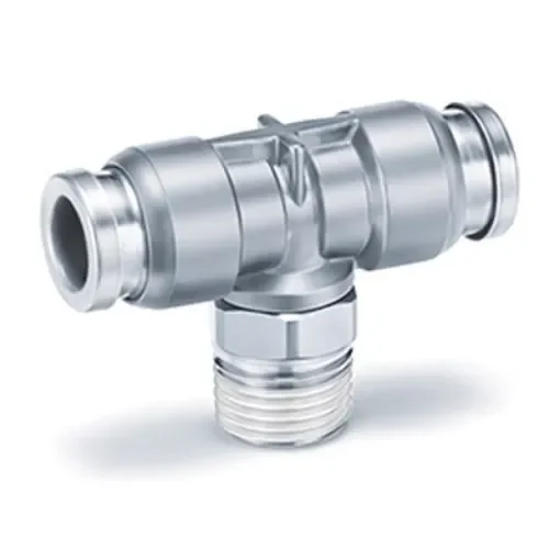SMC KQB2 Series Branch Tee, 10 mm to G 1/4 Male, Threaded-to-Tube Connection Style, KQB2T10-G02 product image