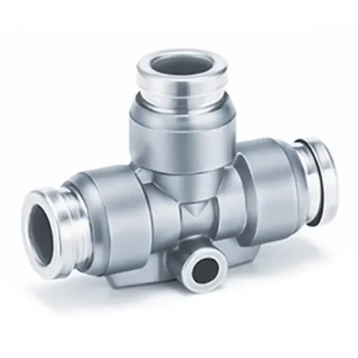 SMC KQB2 Series Union Tee, 16 mm to 16 mm, Tube-to-Tube Connection Style, KQB2T16-00 product image