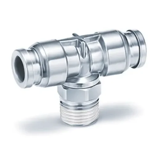 SMC KQG2T Series Branch Tee, 6 mm, Threaded-to-Tube Connection Style, KQG2T06-02S product image