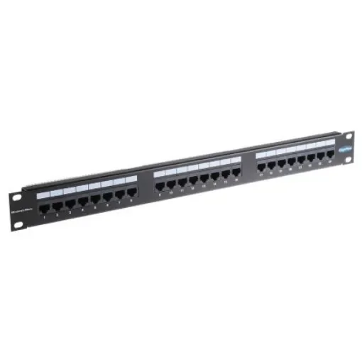 Brand-Rex GigaPlus Series Cat5e 24 Port RJ45 LSA Patch Panel UTP 1U Black - GPCPNLU24002 product image