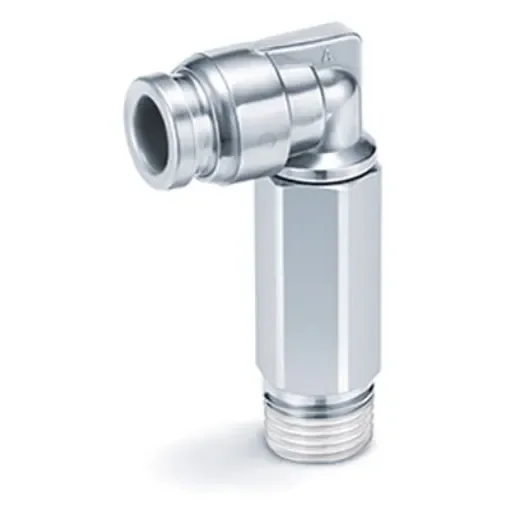 SMC KQG2 Series Elbow Fitting, 12 mm to R 3/8 Male, Threaded-to-Tube Connection Style, KQG2W12-03S product image