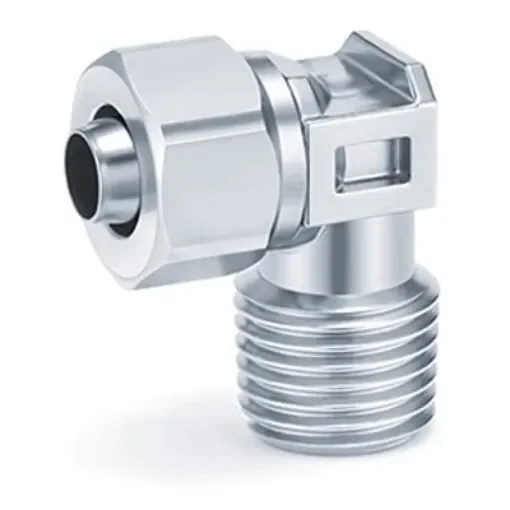 SMC KFG2L Series Elbow Fitting, 10 mm, Threaded-to-Tube Connection Style, KFG2L1008-03 product image
