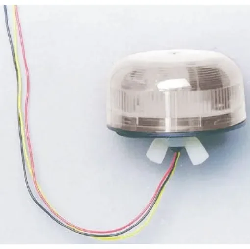 Klaxon Flashguard QBS Series Clear Flashing Beacon, 12 V dc, 24 V dc, Surface Mount, Xenon Bulb - QBS-0046 product image