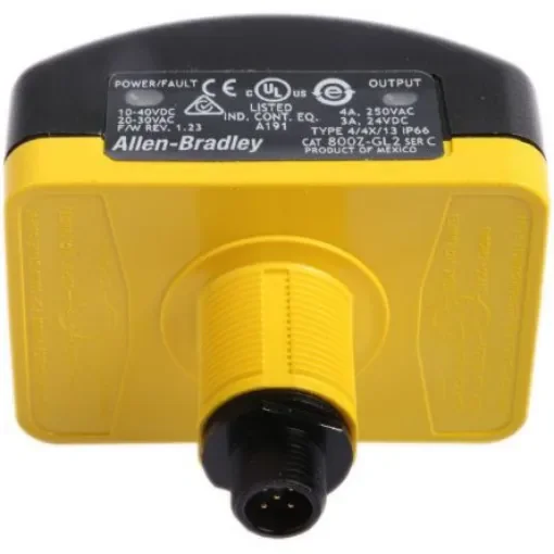 Allen Bradley 1 Button Safety Two Hand Control Switch, Black, Yellow, 800Z Series - 800Z-GL2Q5 product image