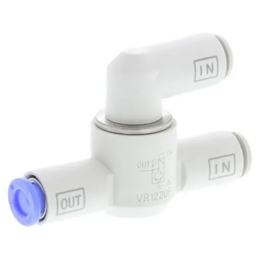 SMC VR12 Series, Pneumatic Shuttle Valve OR Logic Function 6mm Tube, Tube Connection, 1 MPa Max Operating Pressure - VR1220F-06 product image