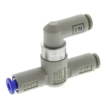 SMC VR12 Series, Pneumatic Shuttle Valve AND Logic Function 4mm Tube, Tube Connection, 1 MPa Max Operating Pressure - VR1211F-04 product image