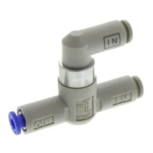 SMC VR12 Series, Pneumatic Shuttle Valve AND Logic Function 4mm Tube, Tube Connection, 1 MPa Max Operating Pressure - VR1211F-04 product image
