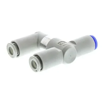 SMC VR12 Series, Pneumatic Shuttle Valve AND Logic Function 6mm Tube, Tube Connection, 1 MPa Max Operating Pressure - VR1211F-06 product image