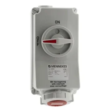MENNEKES Switchable IP67 Industrial Interlock Socket 3P+E, Earthing Position 6h, 16A, 400 V - 5600A product image