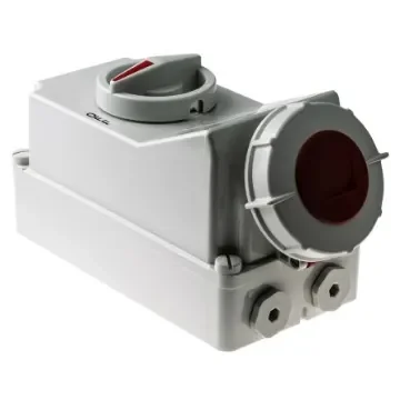 MENNEKES Switchable IP67 Industrial Interlock Socket 3P+E, Earthing Position 6h, 32A, 400 V - 5605A product image