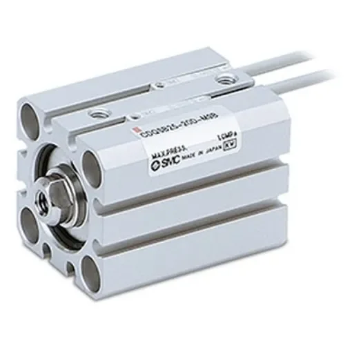 SMC Pneumatic Piston Rod Cylinder - CQSB20-5DC, 20mm Bore, 5mm Stroke, CQS Series, Double Acting product image