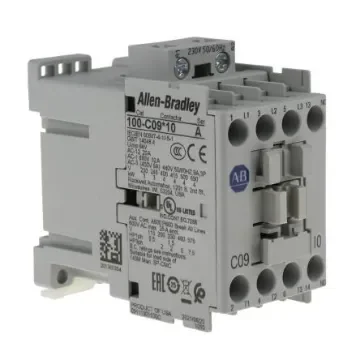 Allen Bradley 100 Series 100C Contactor, 230 V ac Coil, 3-Pole, 9 A, 4 kW, 3NO, 690 V ac - 100-C09KF10 product image