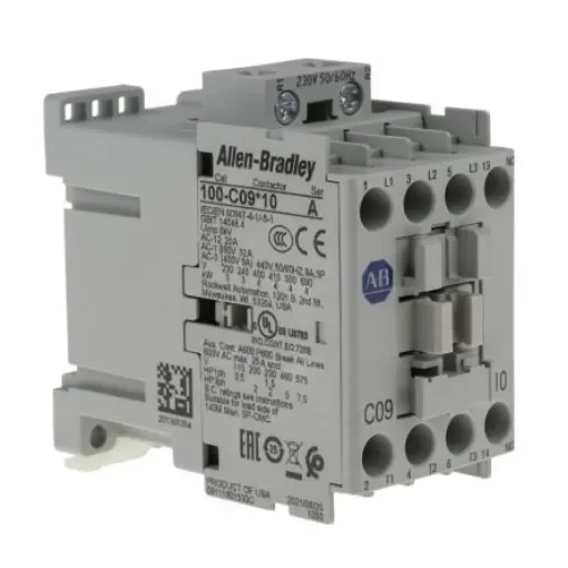 Allen Bradley 100 Series 100C Contactor, 230 V ac Coil, 3-Pole, 9 A, 4 kW, 3NO, 690 V ac - 100-C09KF10 product image
