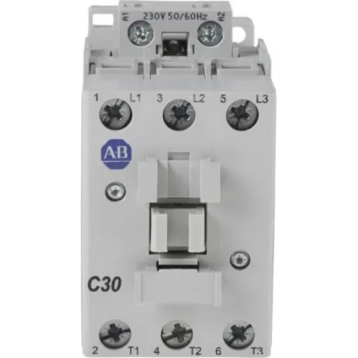 Allen Bradley 100 Series 100C Contactor, 230 V ac Coil, 3-Pole, 30 A, 15 kW, 3NO, 690 V ac - 100-C30KF00 product image