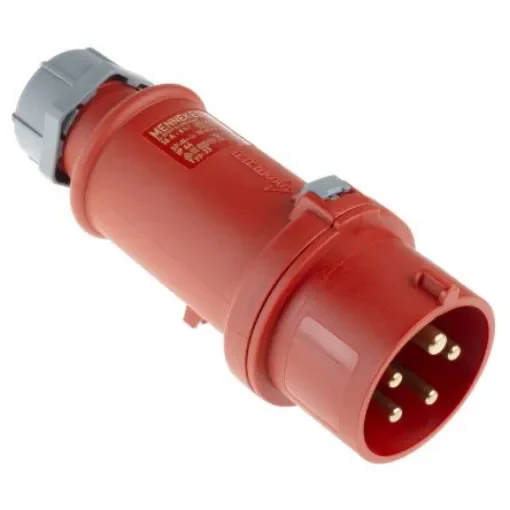MENNEKES IP44 Red Cable Mount 3P + N + E Industrial Power Plug, Rated At 16A, 400 V - 33 product image