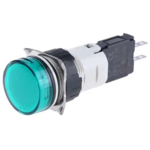 Schneider Electric, Harmony XB6, Panel Mount Green LED Pilot Light Complete, 16mm Cutout, IP65, 24V ac/dc - XB6AV3BB product image