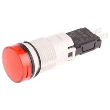 Schneider Electric, Harmony XB6, Panel Mount Red LED Pilot Light Complete, 16mm Cutout, IP65, 24V ac/dc - XB6AV4BB product image