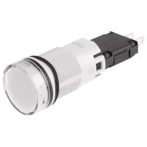 Schneider Electric, Harmony XB6, Panel Mount White LED Pilot Light Complete, 16mm Cutout, IP65, 24V ac/dc - XB6AV1BB product image