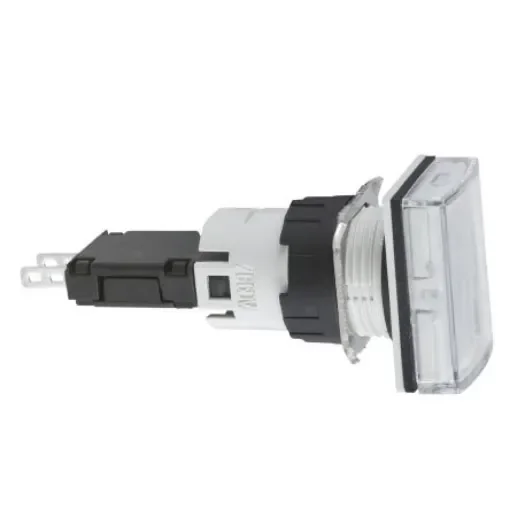 Schneider Electric, Harmony XB6, Panel Mount White LED Pilot Light Complete, 16mm Cutout, IP65, 24V ac/dc - XB6DV1BB product image