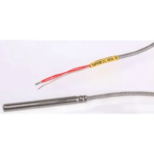 Electrotherm PT100 RTD Sensor, 6mm Dia, 60mm Long, Probe, F0.3 +400°C Max - K1-E-3LS-400 product image