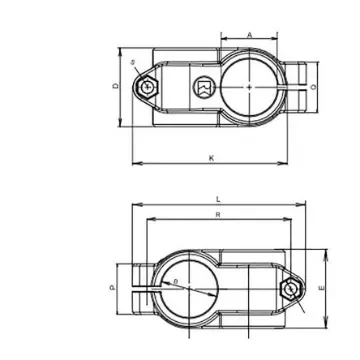 Rose+Krieger Cross Clamp, Connecting Component, Strut Profile 16 mm - 101 600 000200 product image