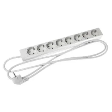 Kopp 2m 8 Socket Type F - German Schuko Extension Lead, 250 V ac - 9308.0401.3 product image