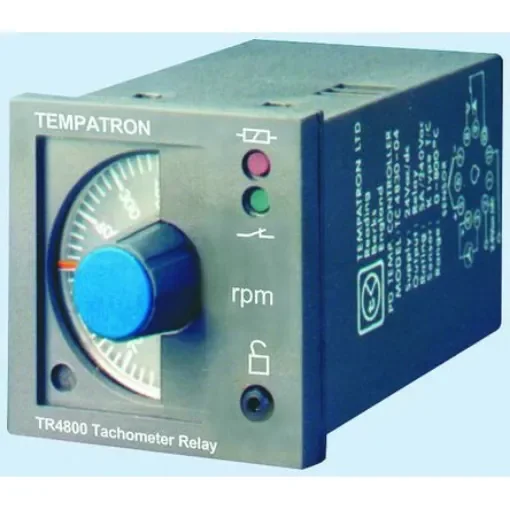 Tempatron Speed Monitoring Relay, SPDT, DIN Rail - TR4801-01-110/240VAC product image