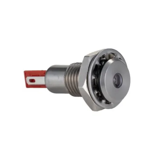 Bulgin DX Series Red Panel Mount Indicator, 12V dc, 12.2mm Mounting Hole Size, Solder Tab Termination, IP67 - DX0505/RD/12 product image