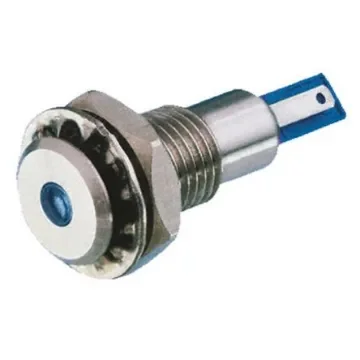Bulgin Blue Panel Mount Indicator, 12V dc, 12.2mm Mounting Hole Size, Solder Tab Termination, IP67 - DX0505/BL/12 product image