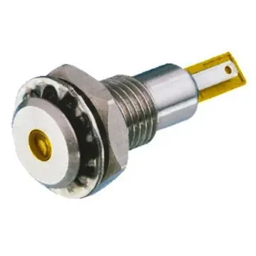 Bulgin Yellow Panel Mount Indicator, 24V dc, 12.2mm Mounting Hole Size, Solder Tab Termination, IP67 - DX0505/YL/24 product image