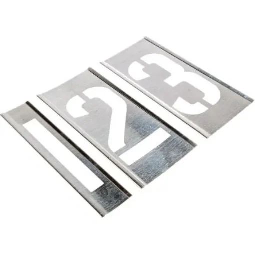 AT Brown 13 Piece Zinc Stencil Numbers, 102mm Character Height - 100131 product image