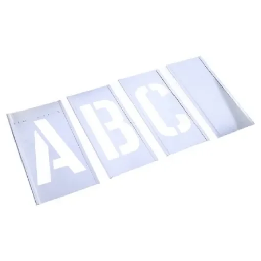 AT Brown 30 Piece Zinc Stencil Letters, 102mm Character Height - 100301 product image