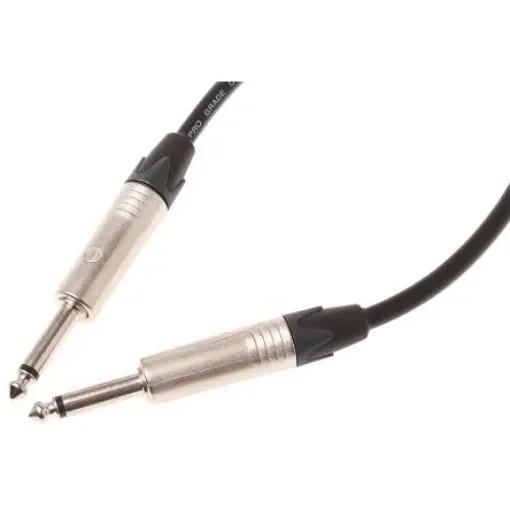 Van Damme Male 6.35mm Mono Jack to Male 6.35mm Mono Jack Aux Cable, Black, 6m 101-100-100 BLACK product image