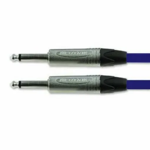 Van Damme Male 6.35mm Mono Jack to Male 6.35mm Mono Jack Aux Cable, Blue, 3m 101-002-202-060 product image