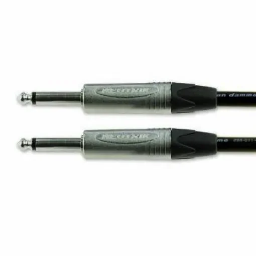 Van Damme Male 6.35mm Mono Jack to Male 6.35mm Mono Jack Aux Cable, Black, 3m 101-002-202 BLACK product image