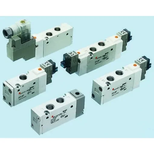 SMC 3/2 Pneumatic Solenoid Valve - Solenoid/Spring G 1/8 SYJ700 Series 110V ac - SYJ712-3DZ-01F-Q product image