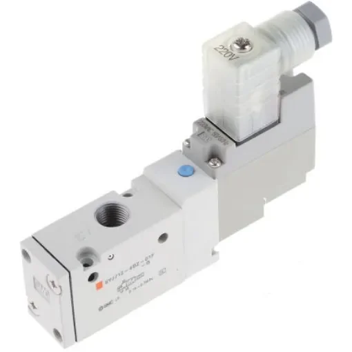 SMC 3/2 Pneumatic Solenoid Valve - Solenoid/Spring G 1/8 SYJ700 Series 230V ac - SYJ712-4DZ-01F-Q product image