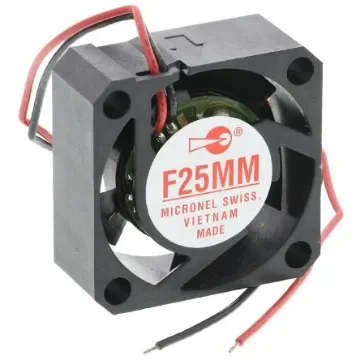 Micronel F25 Series Axial Fan, 12 V dc, DC Operation, 3.84m³/h, 720mW, 80mA Max, 25 x 25 x 10mm - F25MM-012XK-9 product image