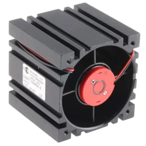 Micronel D590T Series Axial Fan, 24 V dc, DC Operation, 68.58m³/h, 5.54W, 277mA Max, 62 x 62 x 60mm - D591T-024KA-3 product image