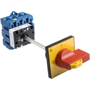 Kraus & Naimer 4P Pole Isolator Switch - 63A Maximum Current, 22kW Power Rating, IP65 - KG64B.T204/GBA302.VE product image