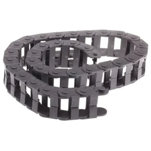 Igus E14, e-chain Black Cable Chain - Flexible Slot, W50 mm x D25mm, L1m, 48 mm Min. Bend Radius, Igumid NB - E14.3.048.0 product image