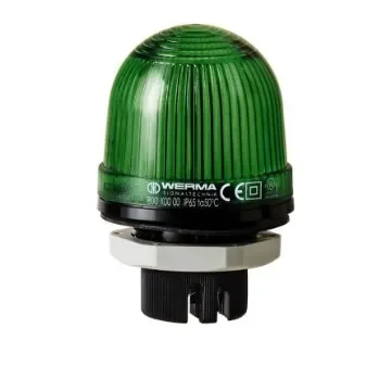 Werma EM 801 Series Green Steady Beacon, 24 V ac/dc, Panel Mount, LED Bulb - 801.200.75 product image