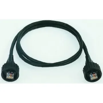 Brad from Molex, 1m Cat5e, Black RJ45 to Male RJ45 Male, F/UTP Shielded, Terminated PUR Sheath - 1300508025 product image