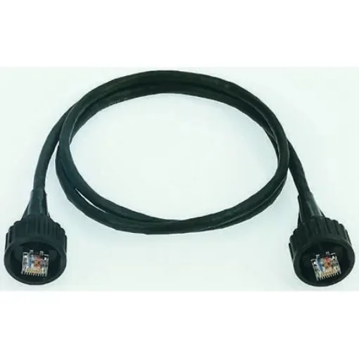 Brad from Molex, 1m Cat5e, Black RJ45 to Male RJ45 Male, F/UTP Shielded, Terminated PUR Sheath - 1300508025 product image