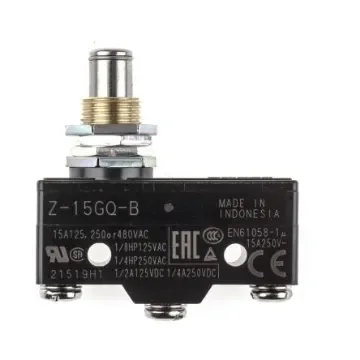 Omron Z Series Plunger Limit Switch, NO/NC, IP00, SPDT, 500V ac Max, 15A Max - Z-15GQ-B product image