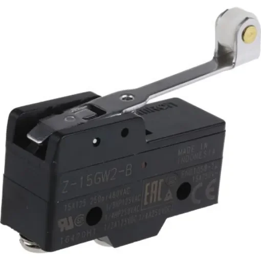 Omron Z Series Roller Lever Limit Switch, NO/NC, IP00, SPDT, 500V ac Max, 15A Max - Z-15GW2-B product image