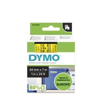 Dymo Black on Yellow Label Printer Tape, 7 m Length, 24 mm Width - S0720980 product image
