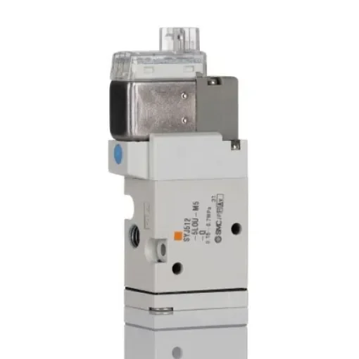 SMC 3/2 Pneumatic Solenoid Valve - Solenoid/Pilot Metric M5 SYJ500 Series 24V dc - SYJ512-5LOU-M5-Q product image