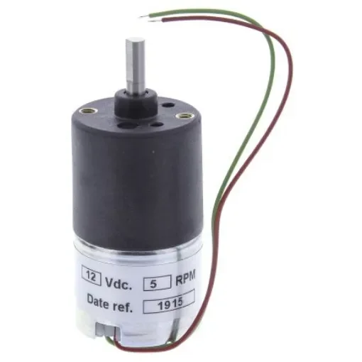 McLennan Servo Supplies Geared DC Geared Motor, 12 V dc, 20 Ncm, 5 rpm, 4mm Shaft Diameter - 1271-12-392 product image