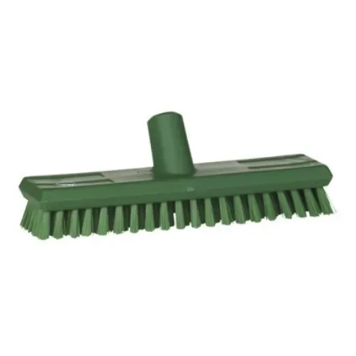 Vikan Hard Bristle Green Scrubbing Brush, 24mm bristle length, PET bristle material - 70412 product image